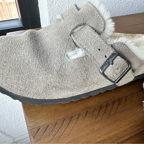 Birkenstock Gray Boston Shearling Clog - Picture 5 of 7